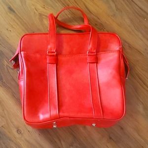 Samsonite silhouette red zip luggage bag suitcase carryon 1970 vintages